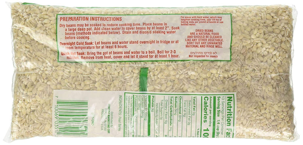 Gefen cebada perlada granos en bolsa, ideal para guisos y texturas cremosas