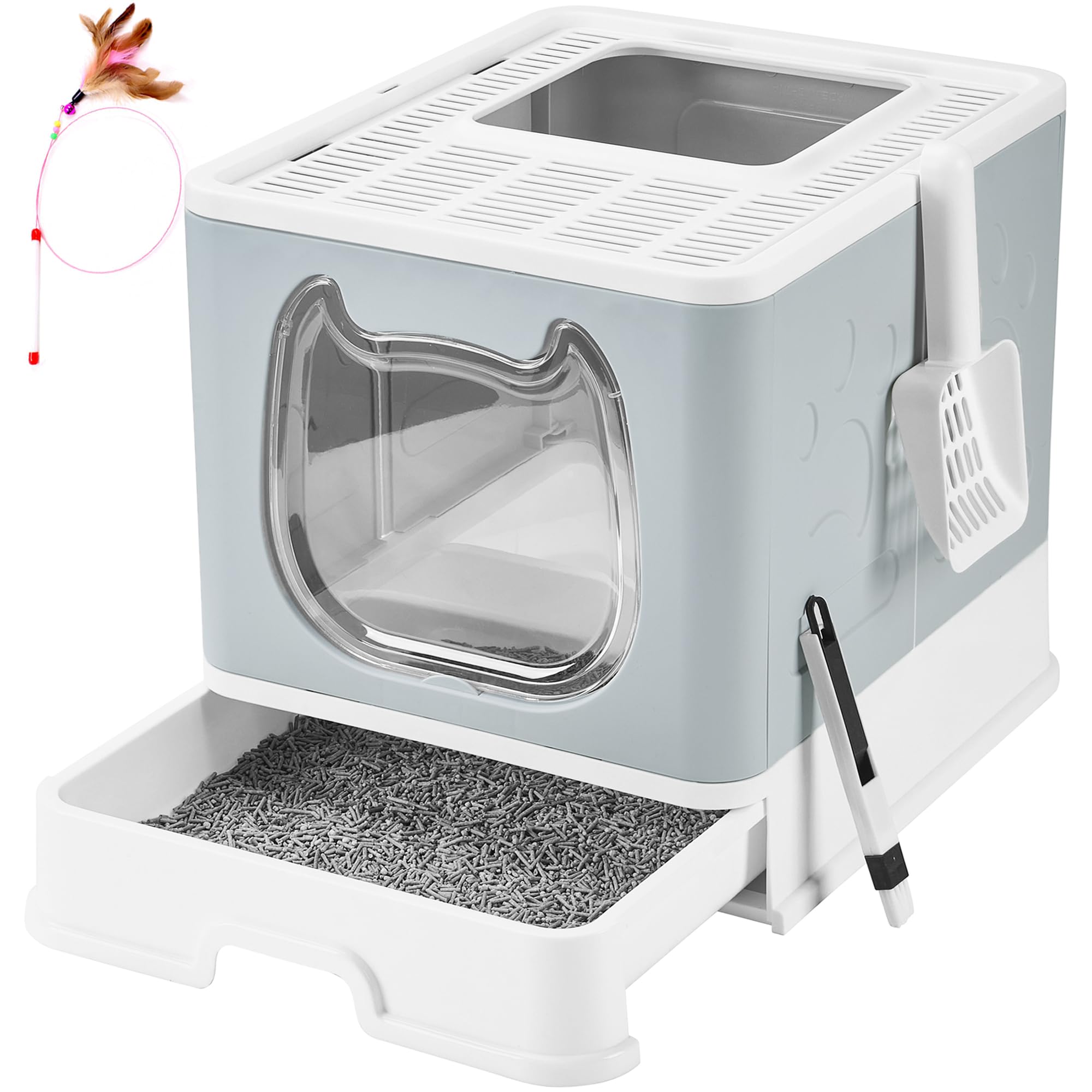 Gefryco caja de arena con tapa frontal para acceso controlado y menor desorden.