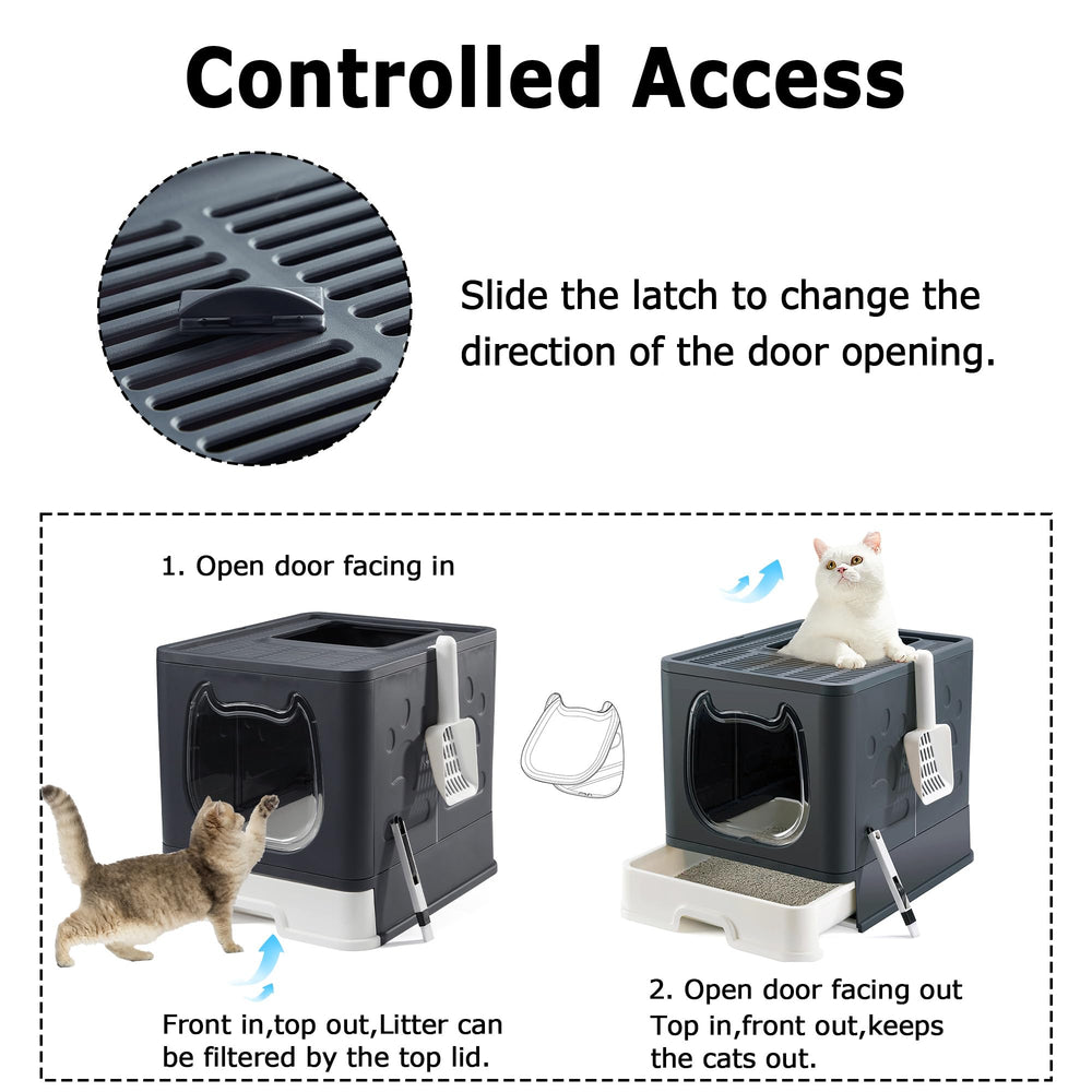 Puerta deslizante de Gefryco para ajustar entrada y salida del gato.