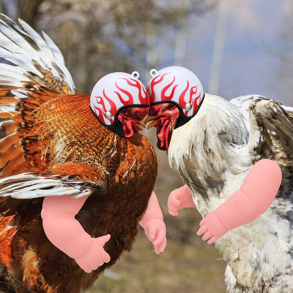 Gejoy casco de gallina de plástico ajustable para un ajuste seguro