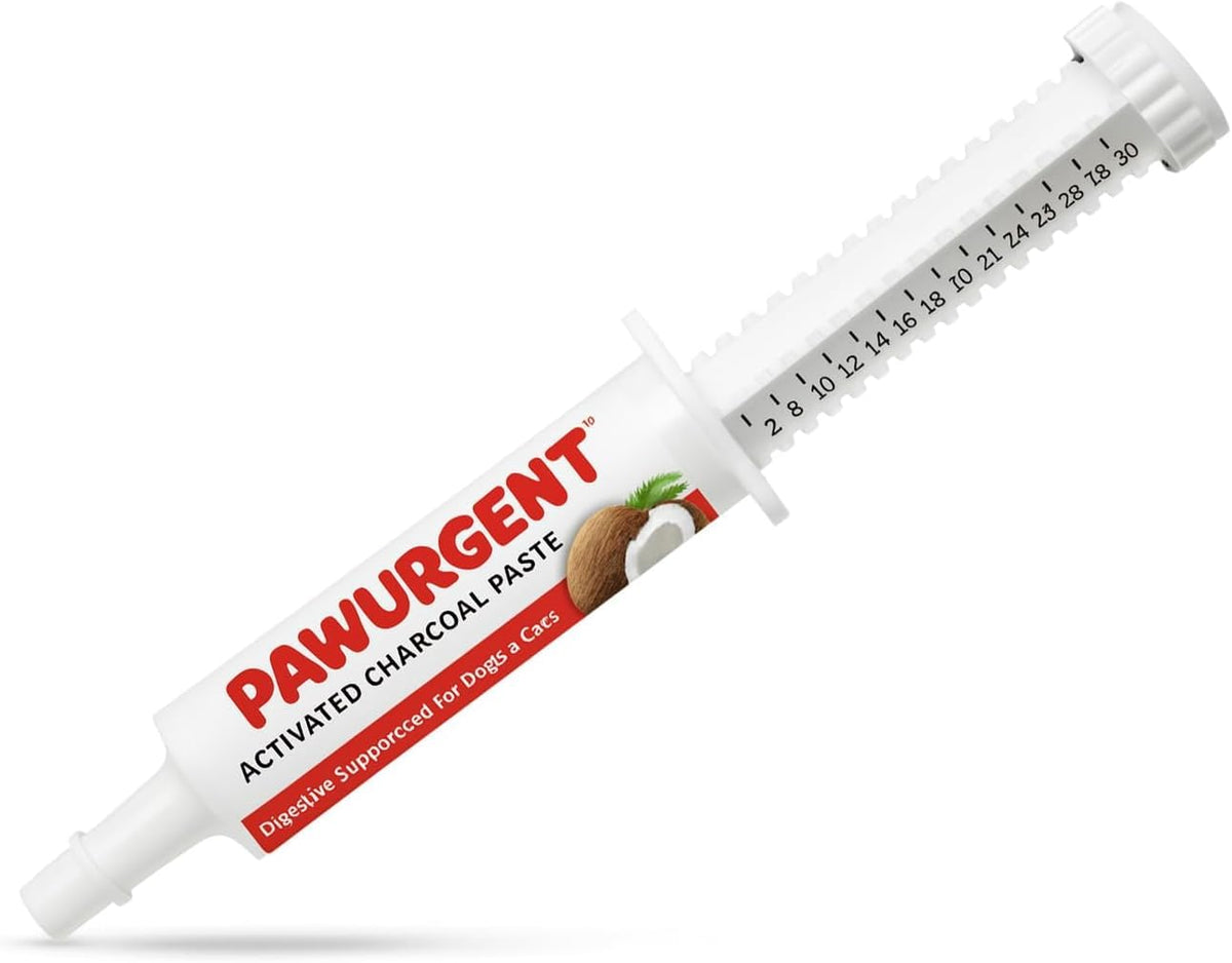 Gel carbón activado para perros 30cc: empaque compacto para emergencias
