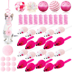 Gemscream: juguete para gatos, set de 46 piezas, ideal para juego diario.