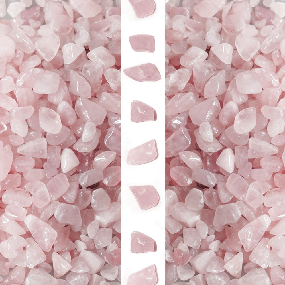 Gemshan fragmentos de cuarzo rosado 7-9mm para decoración y energía suave