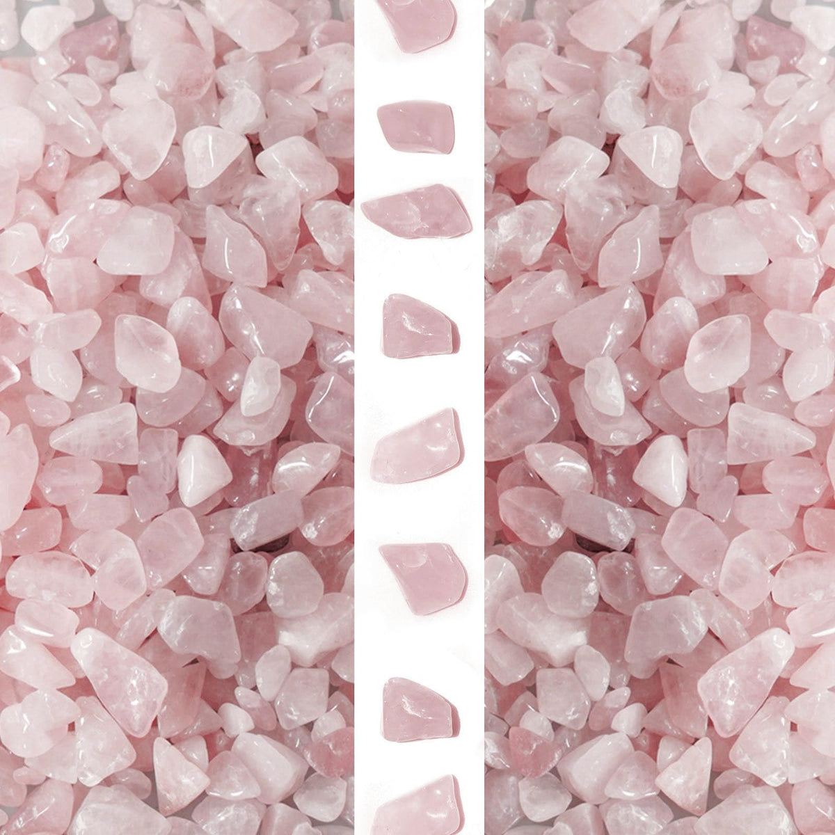 Gemshan fragmentos de cuarzo rosado 7-9mm para decoración y energía suave