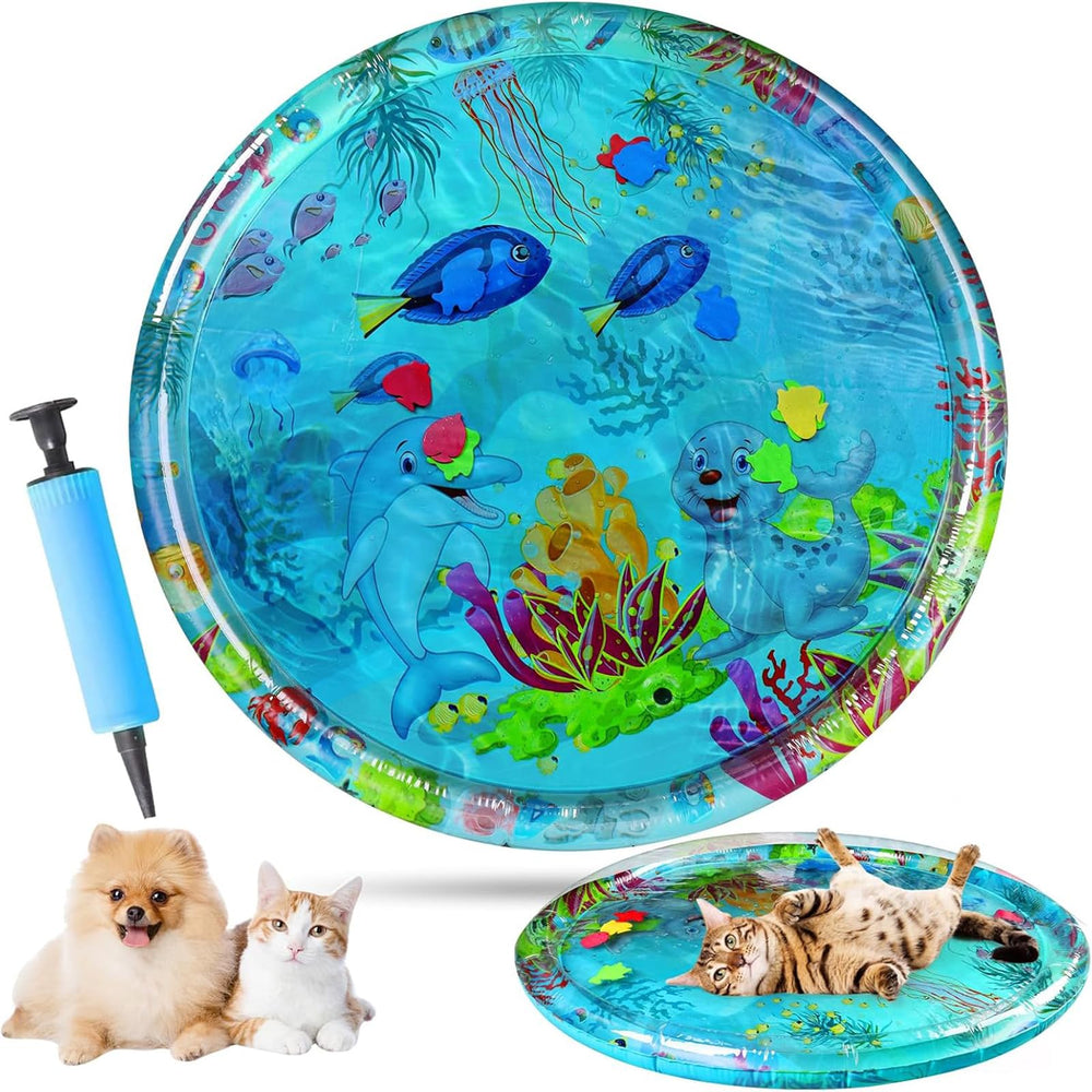 Aqua Cats: estera de agua para gatos y perros con peces, fomenta juego y curiosidad en casa