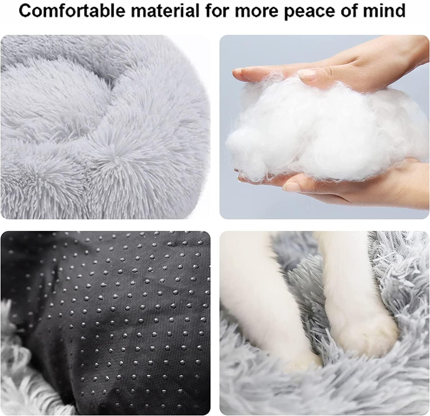 Cama genérica lista para lavado en máquina y cuidado fácil.