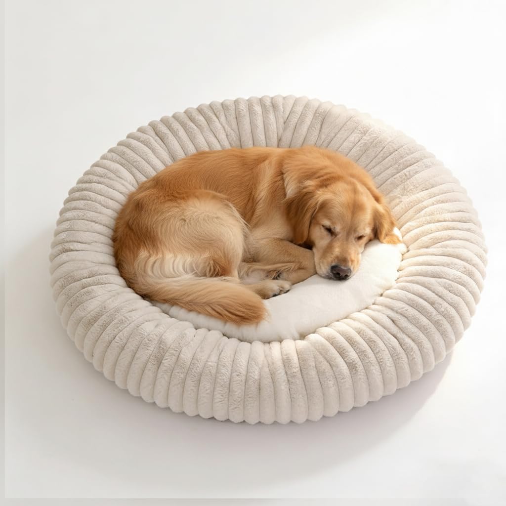 Generic cama dona, doble relleno, espuma deshilachada y algodón PP para soporte cómodo.