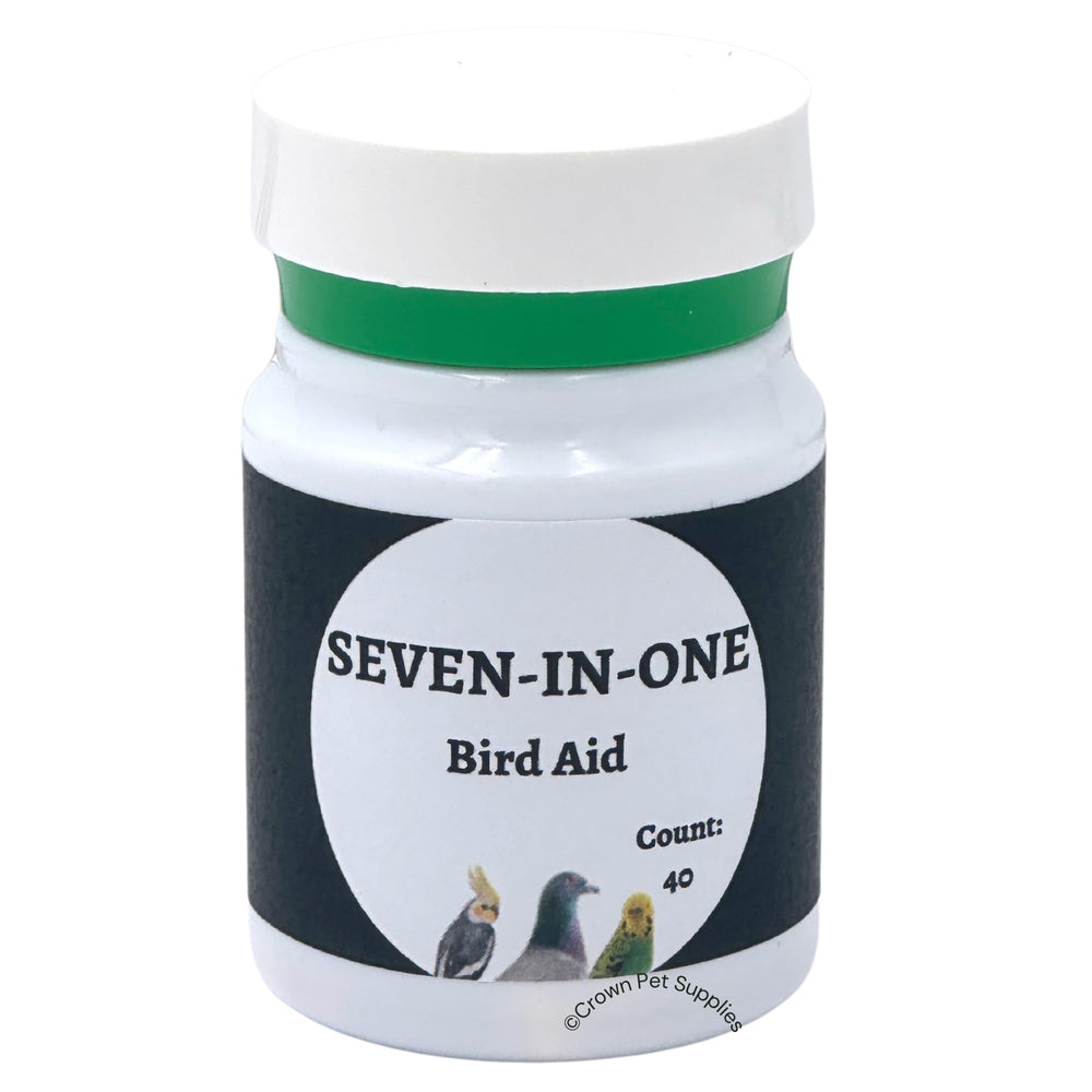 Generic 7 en 1 cápsulas para aves pequeñas, apoyo potencial para la salud general de las aves.