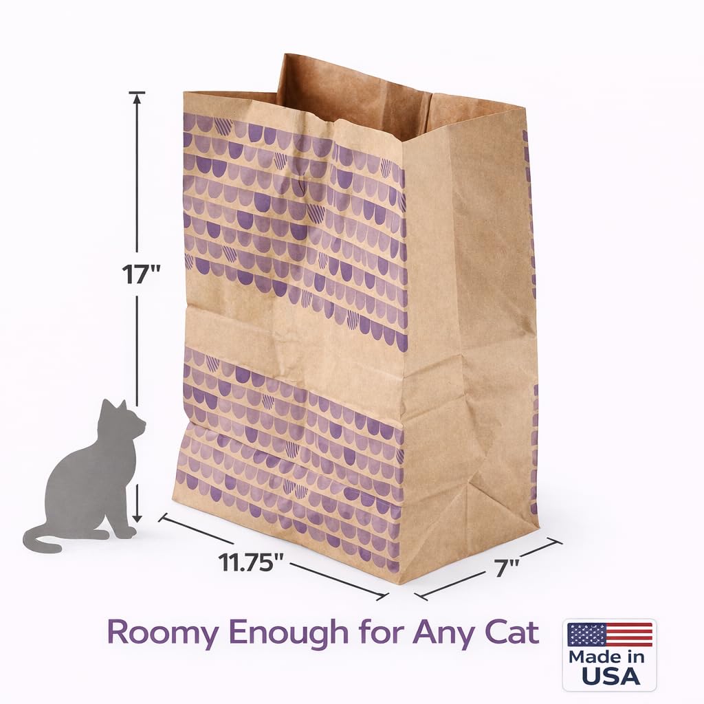Generic catnip bolsa de papel crujiente, en uso: perfecto para juego interior.