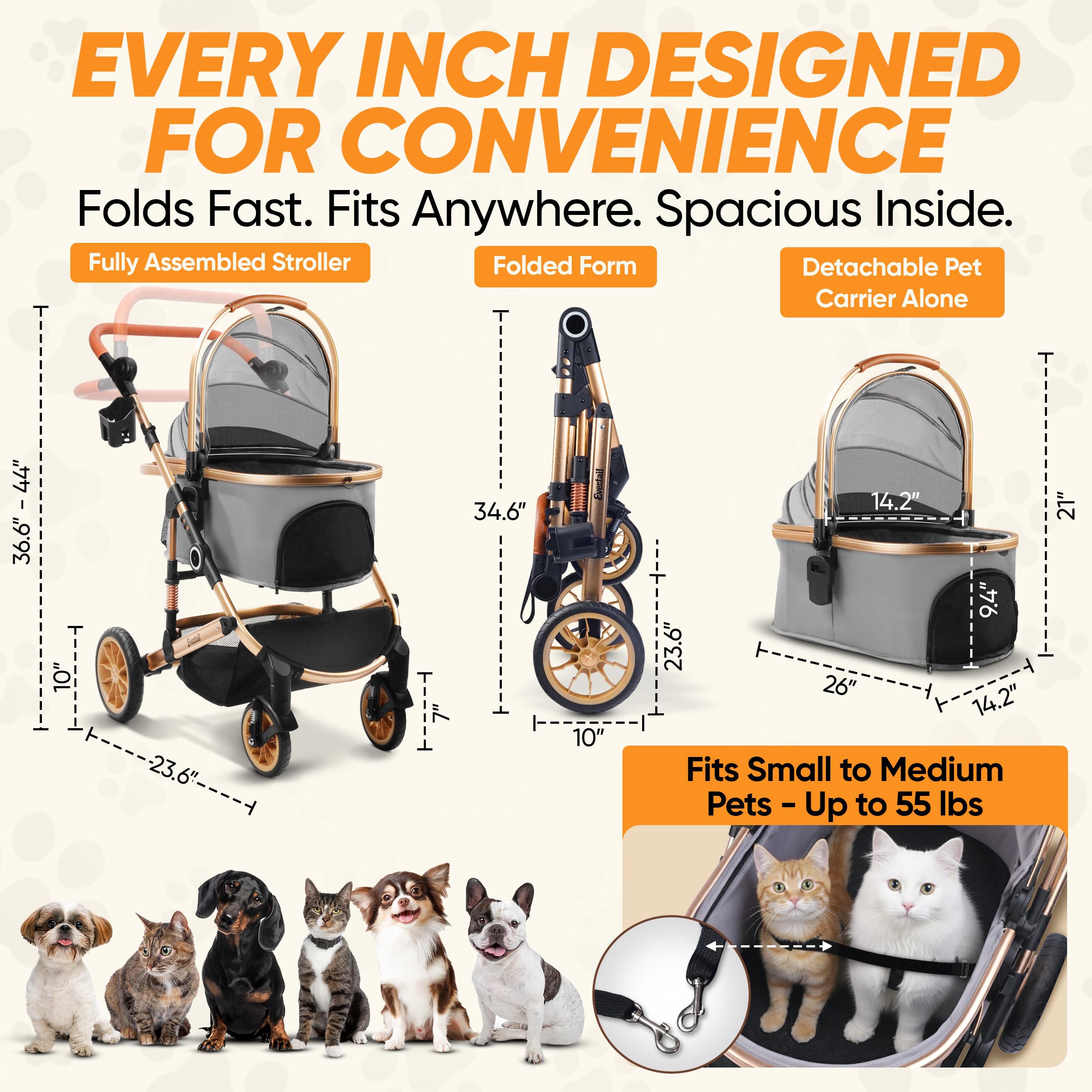 Evertail asiento auto para mascotas, viaje seguro.