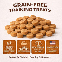 Mantequilla de cacahuete como ingrediente principal, sabor para entrenamiento de perros.
