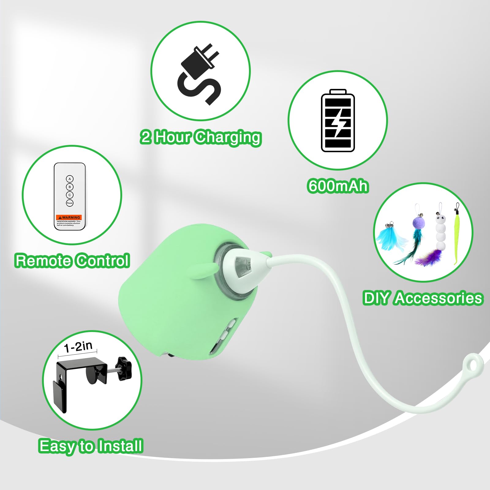Generic: cuerda elástica ajustable para puertas, permite tamaño adecuado para gatitos.