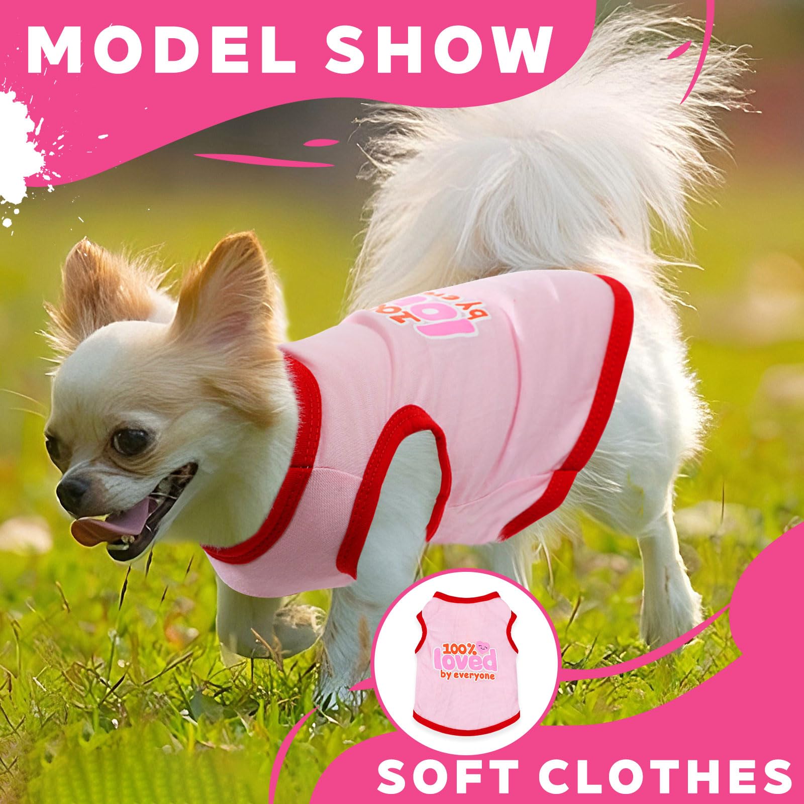 Ropa para perro pequeño Generic, talla xxs, suave y transpirable para verano.