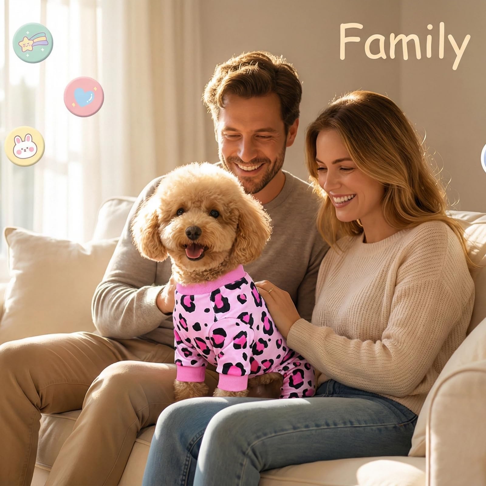 Pijama Generic para perros, tejido hipoalergénico cuida la piel sensible.