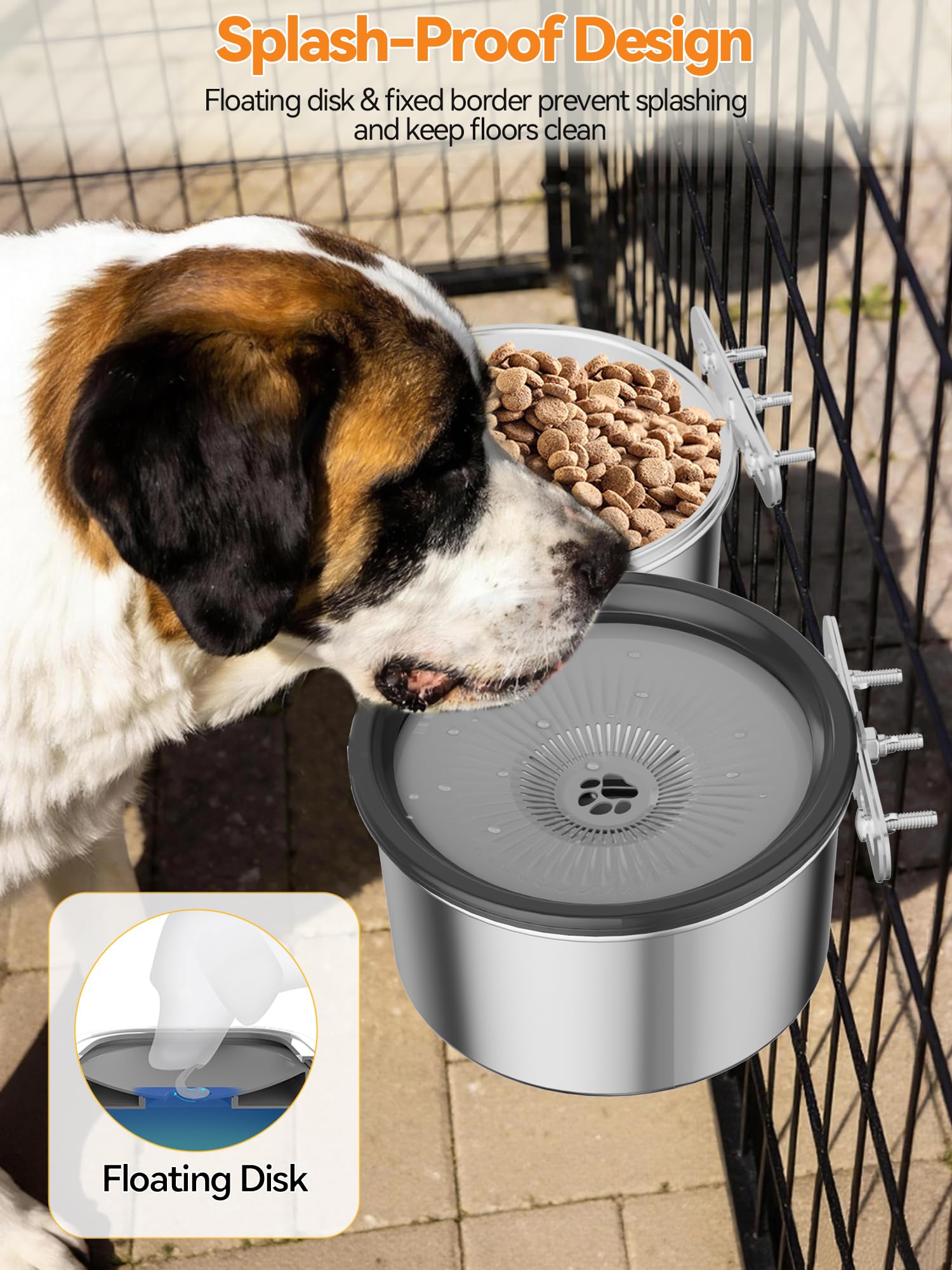 Generic tazón altura ajustable para jaula, comodidad para la mascota.