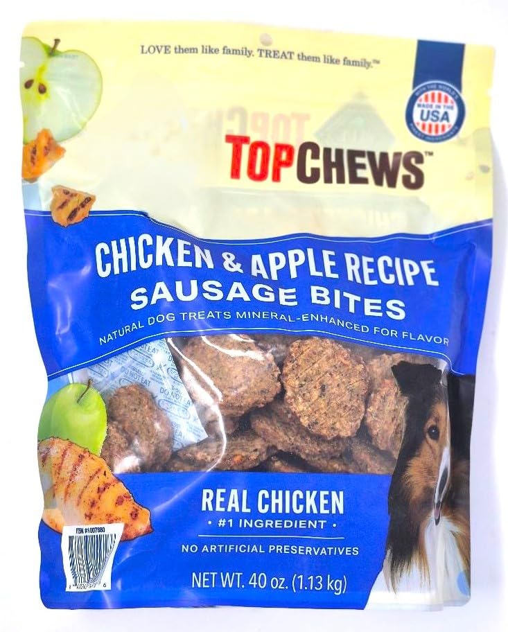 Top Chews pollo manzana, empaque 40 oz, recompensa sabrosa para perros en entrenamiento