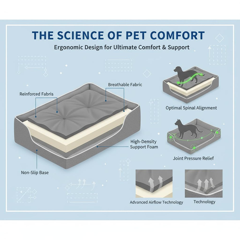 Cama genérico impermeable para mascotas, fácil limpieza y secado rápido.