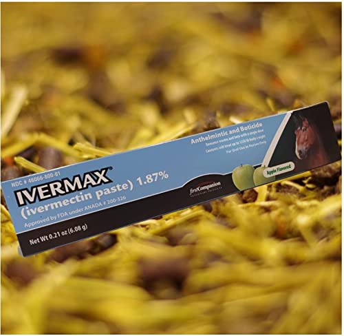 Ivermax 4-pack: pasta en empaque práctico para caballos.