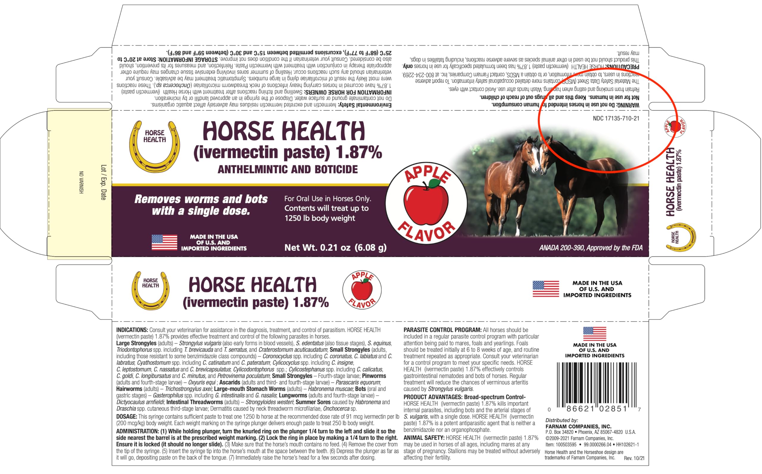 Pack de 4 tubos de pasta ivermectina para caballos