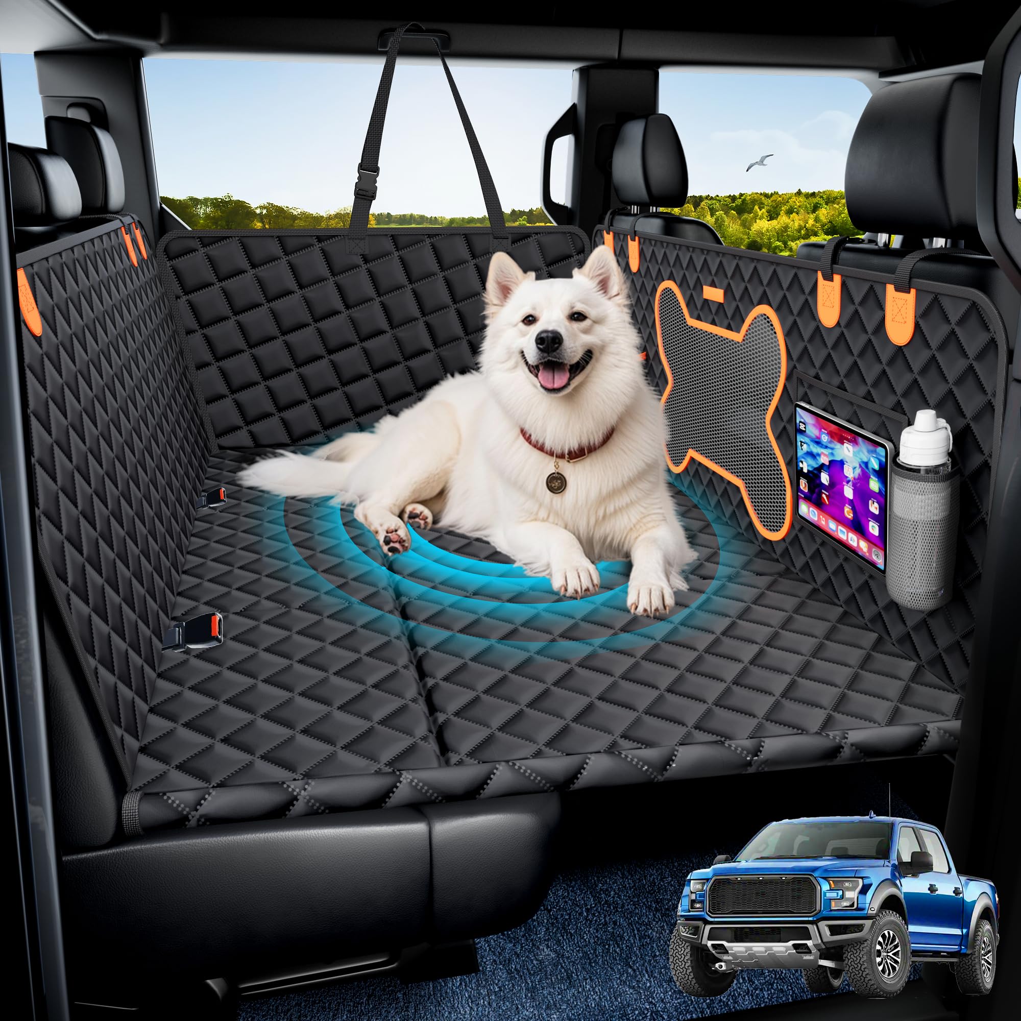 Geotick cubre asiento trasero para camión protege tapicería ante arañazos.