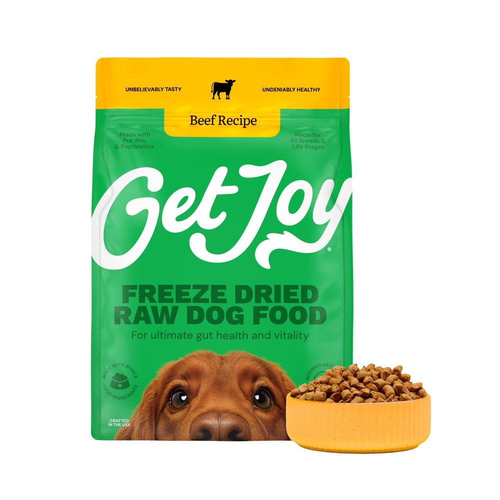 Get Joy res crudo congelado: alimento para perros con proteína de calidad