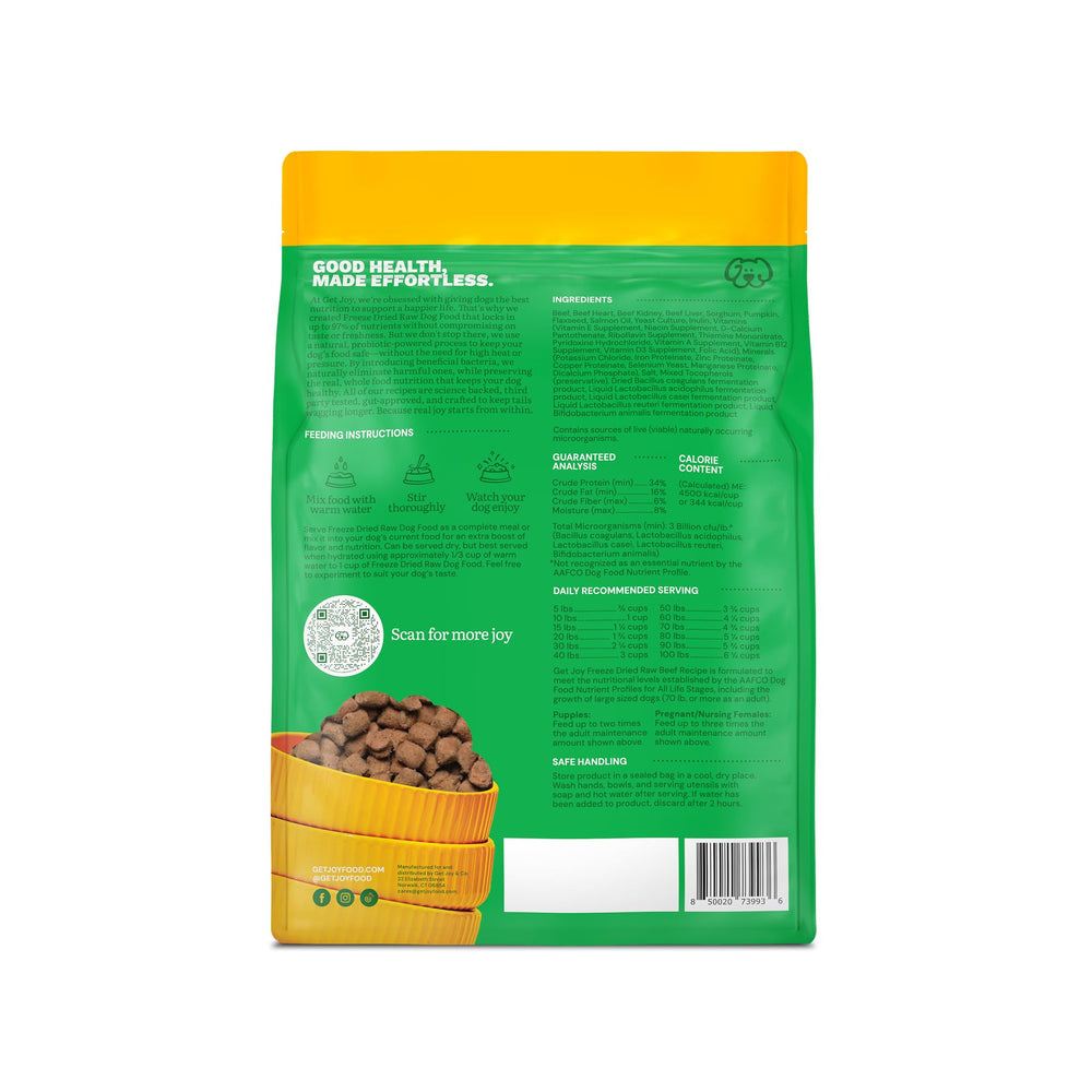 Get Joy topper para comida, realza sabor y textura de la cena canina.