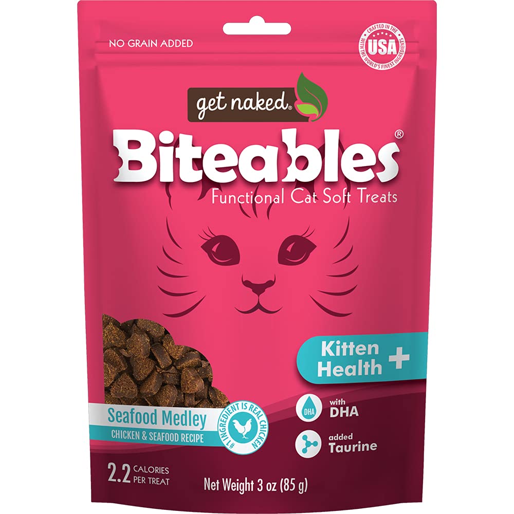 Get Naked Biteables empaque; snack suave para gatos ideal como recompensa diaria
