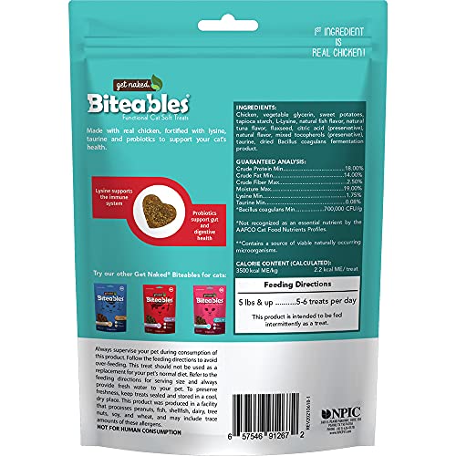 Get Naked Biteables: presentación en bolsa para gatos, fácil de almacenar
