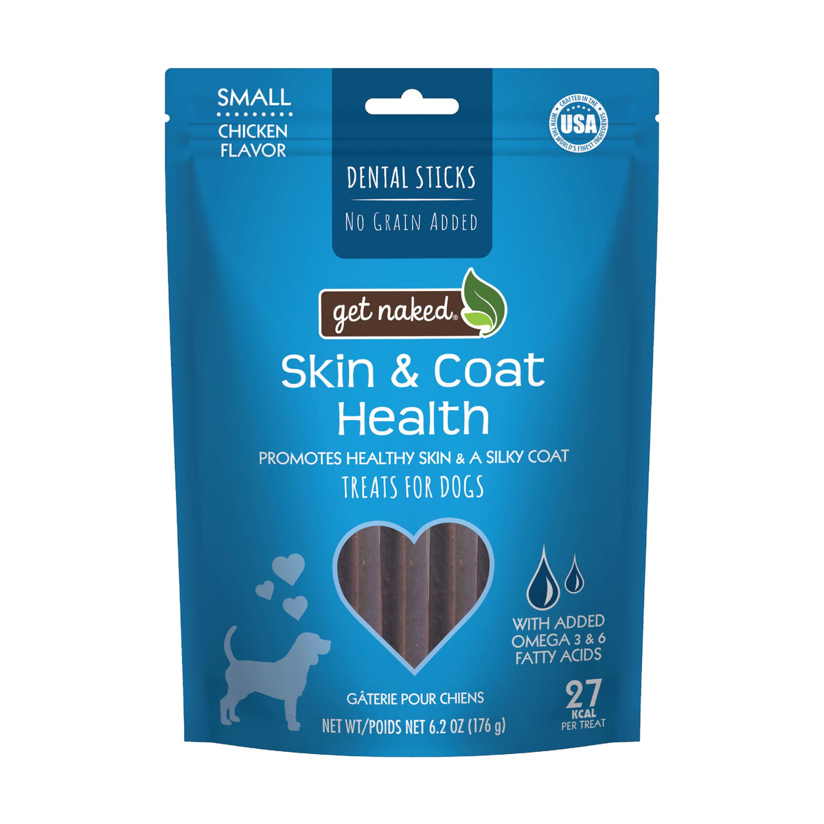 Get Naked Skin & Coat, bolsa de 176 g para premiar al perro.