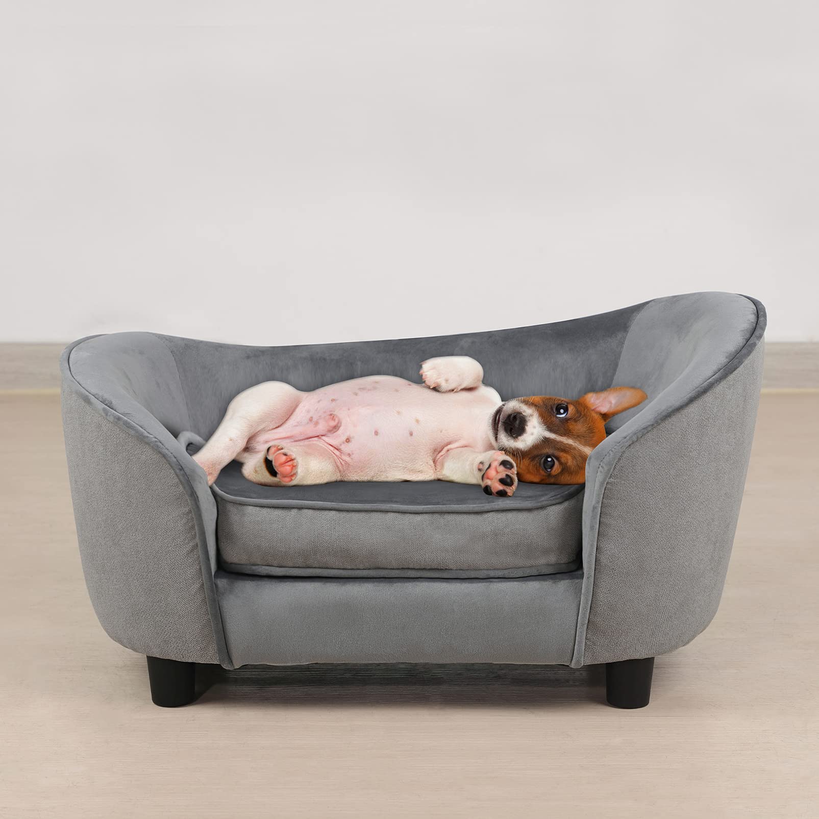 Getifun sillon cama para mascotas con velvet, ideal para siestas cómodas.
