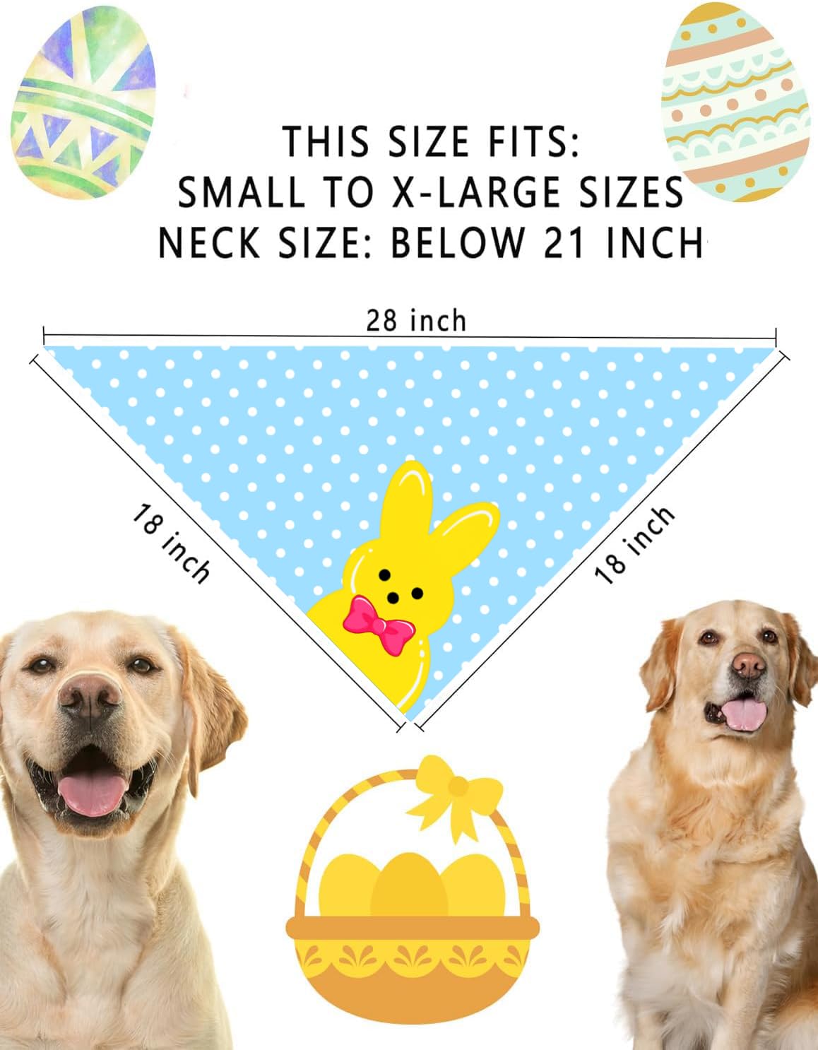 GHSJYO bandanas Pascua 2 piezas para combinar estilos.