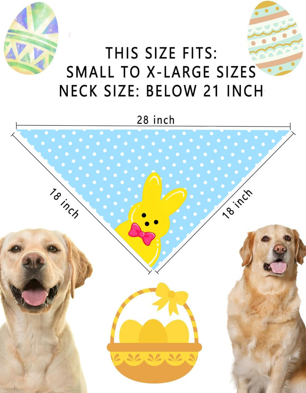 GHSJYO bandanas Pascua 2 piezas para combinar estilos.