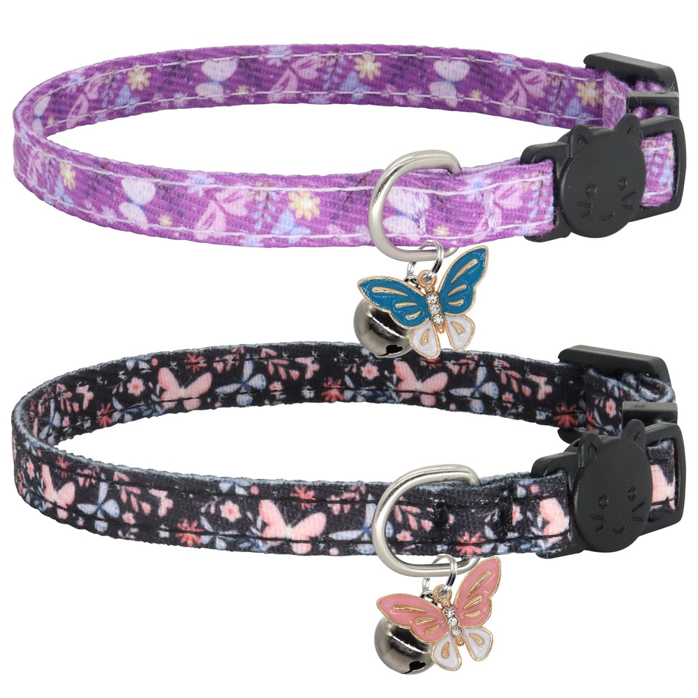 Giecooh collar breakaway 2-pack para gatos, seguridad al moverse