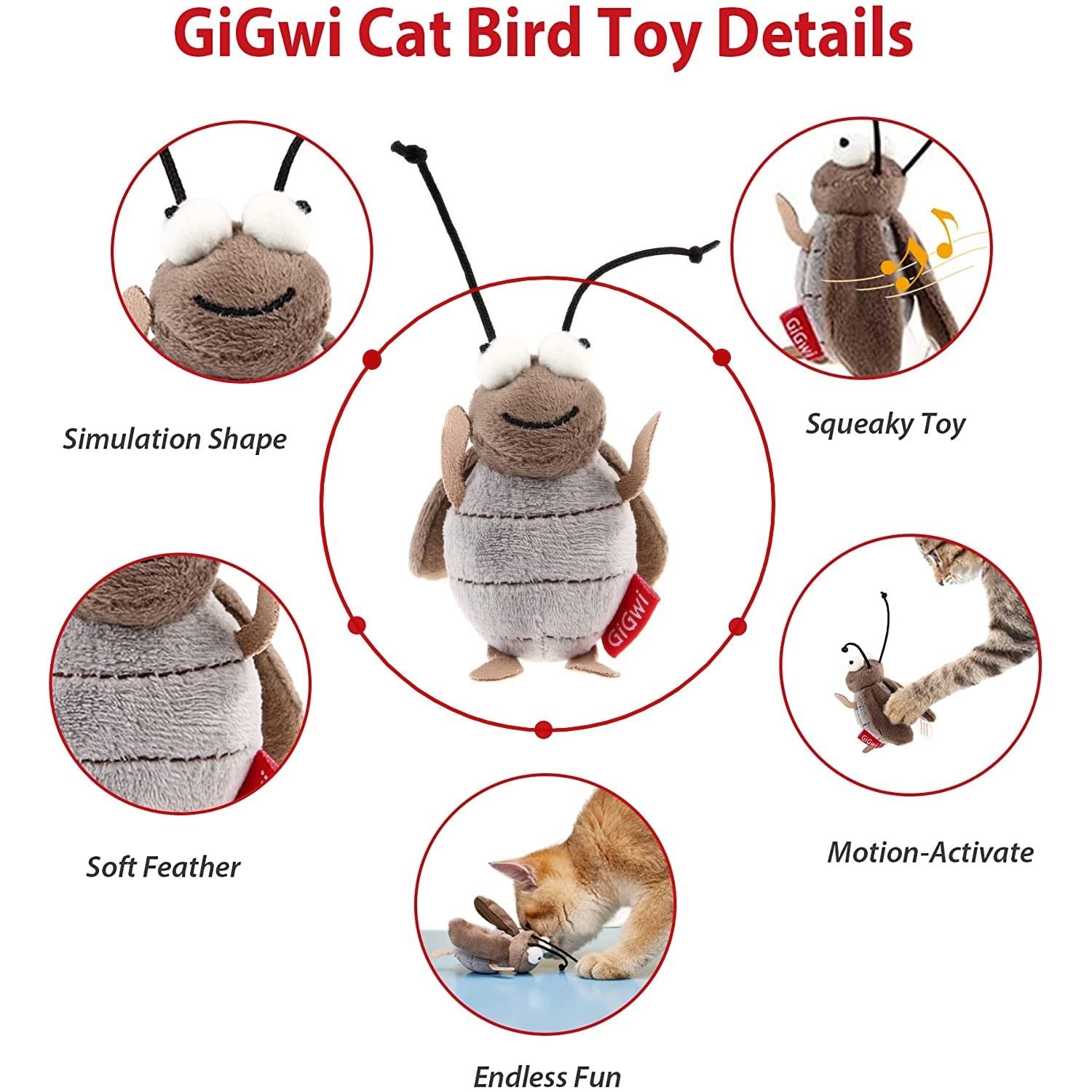 Gigwi grillo con sonido chirriante ideal para caza simulada en casa.