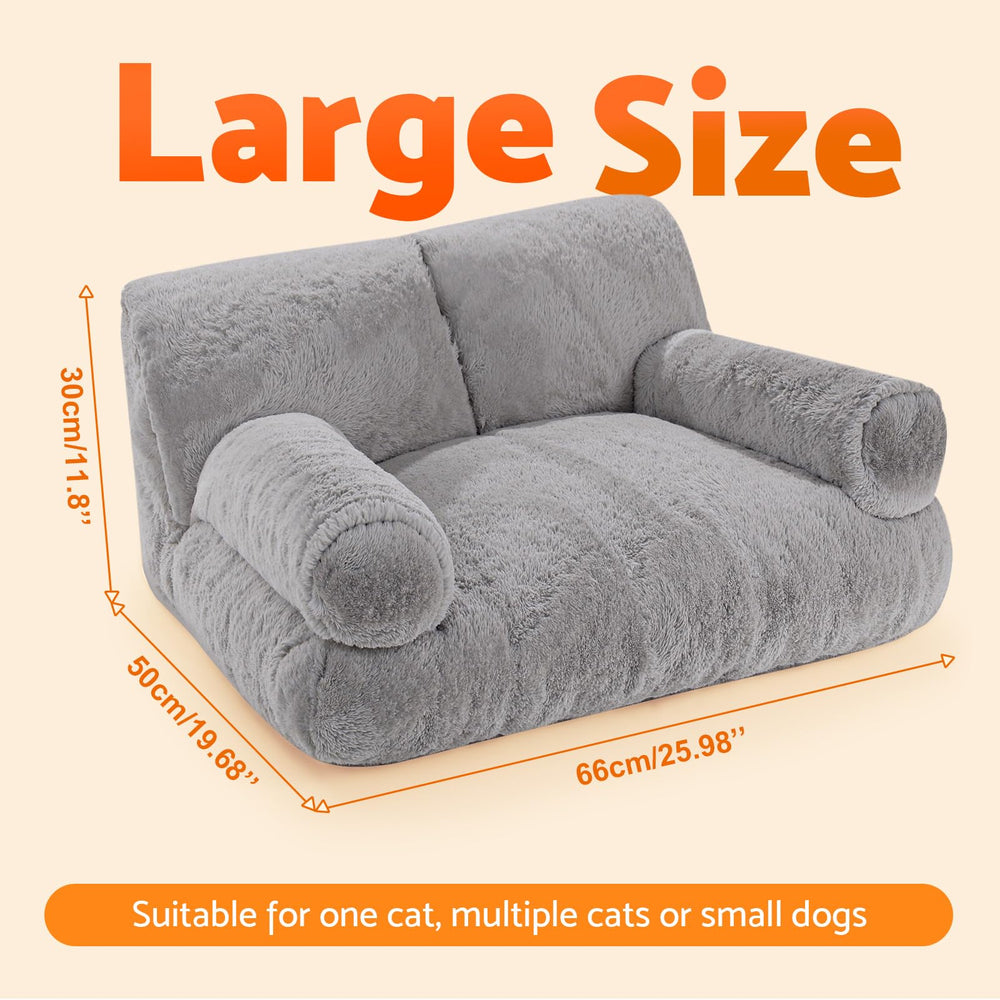 Gimars cama gris, tamaño 66-50-30 cm apta para gatos grandes.