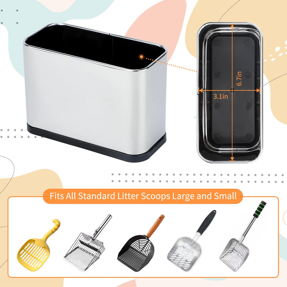 GINDOOR: contenedor metálico estable para residuos pequeños cercanos a la caja.