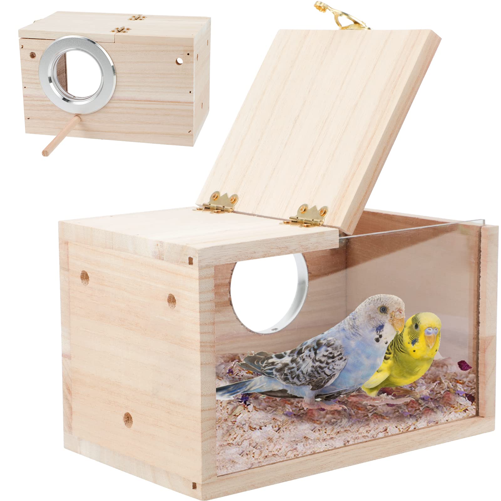 GINDOOR nido de pájaro transparente exterior para observar sin molestar