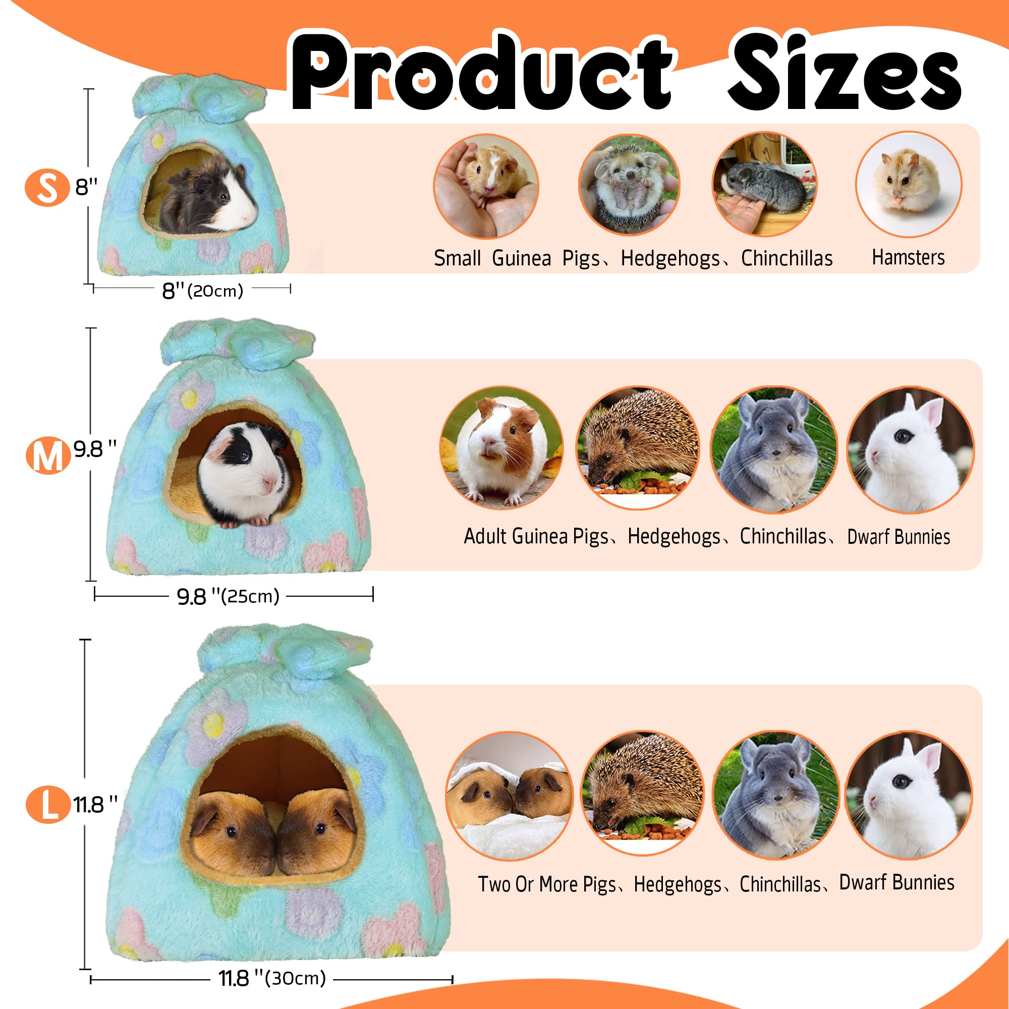 Ginidear cama cobaya con lazo, diseño tierno para su hábitat