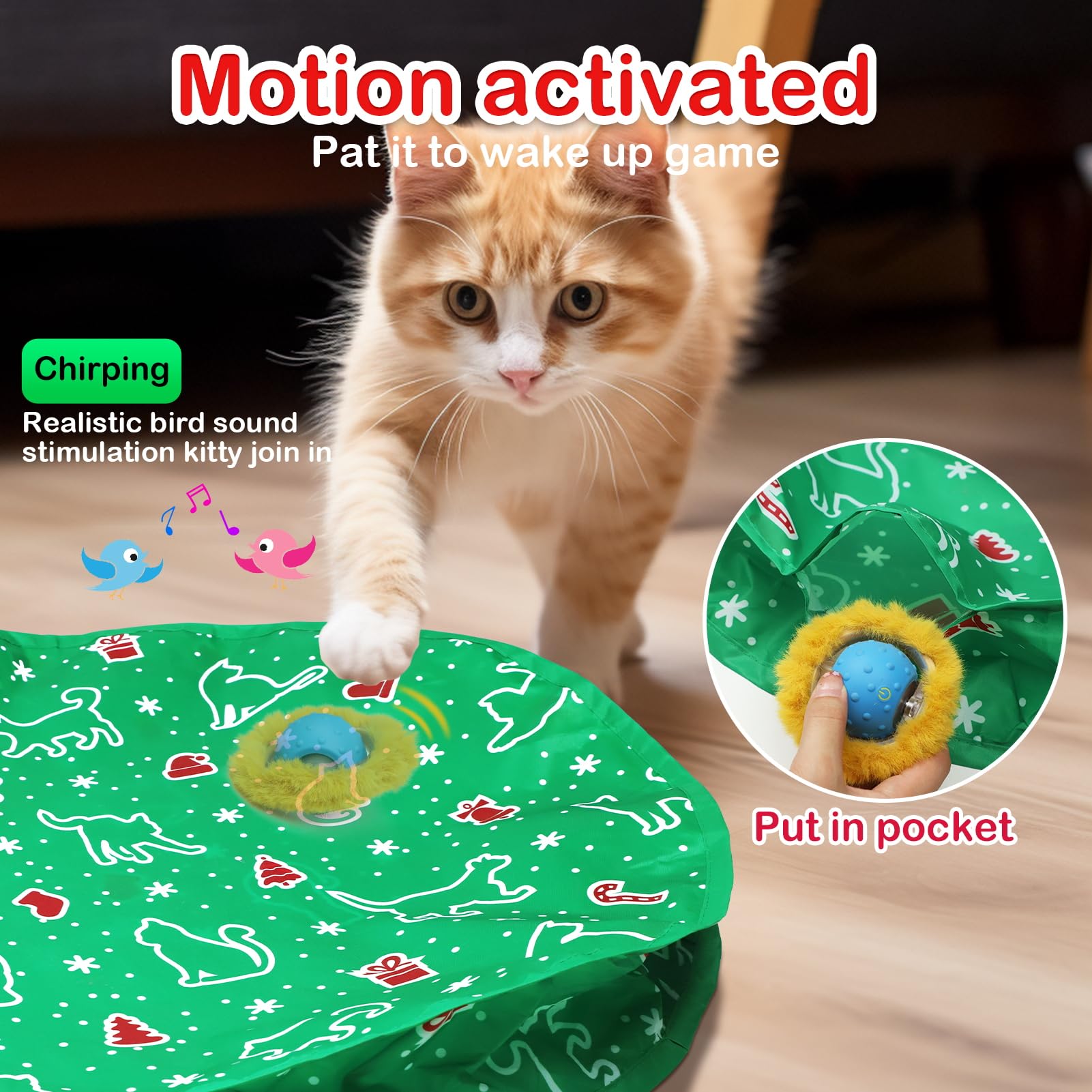 Giociv bola activación por movimiento para gatos en casa