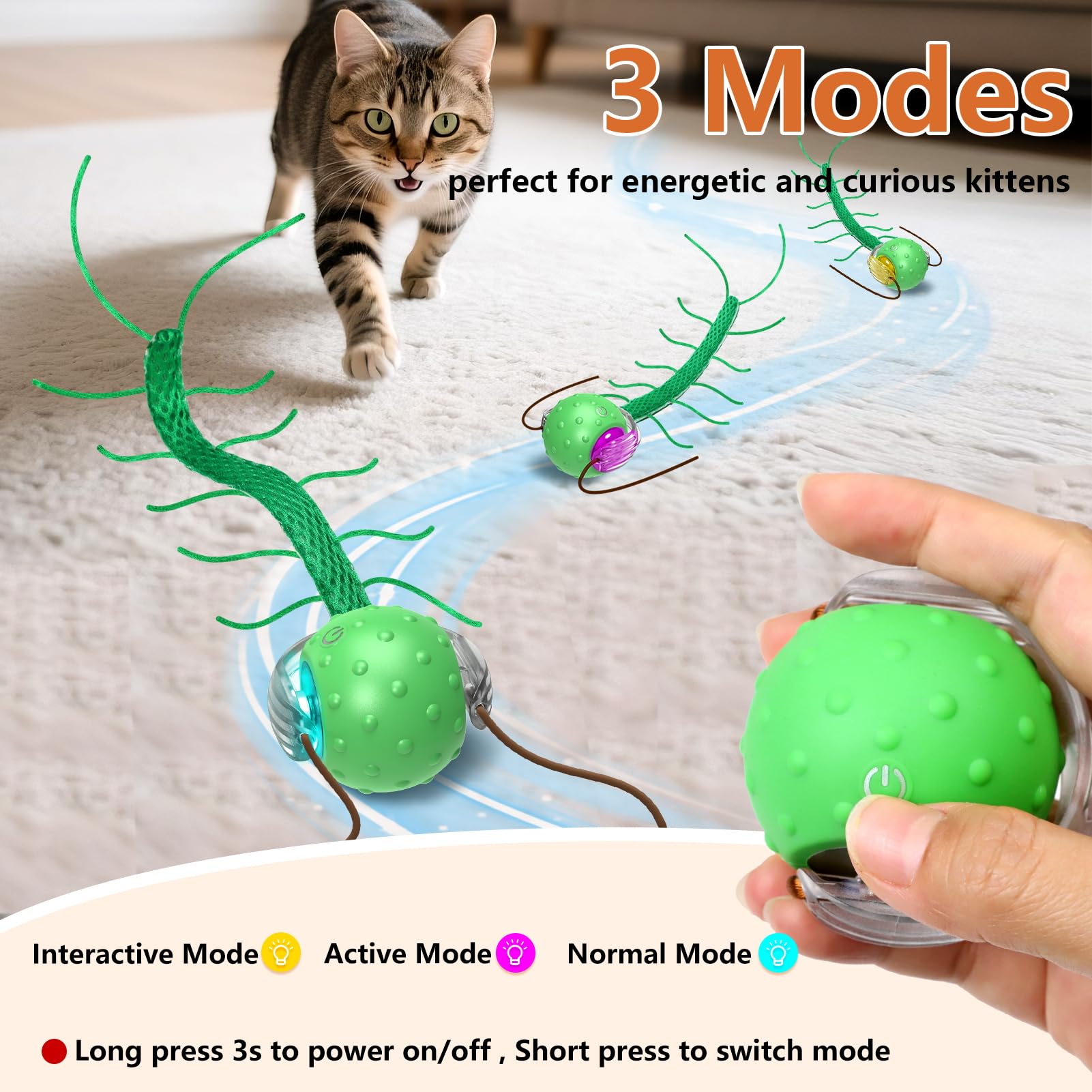 Giociv modos juego: ofrece tres configuraciones para diferentes niveles de energía.
