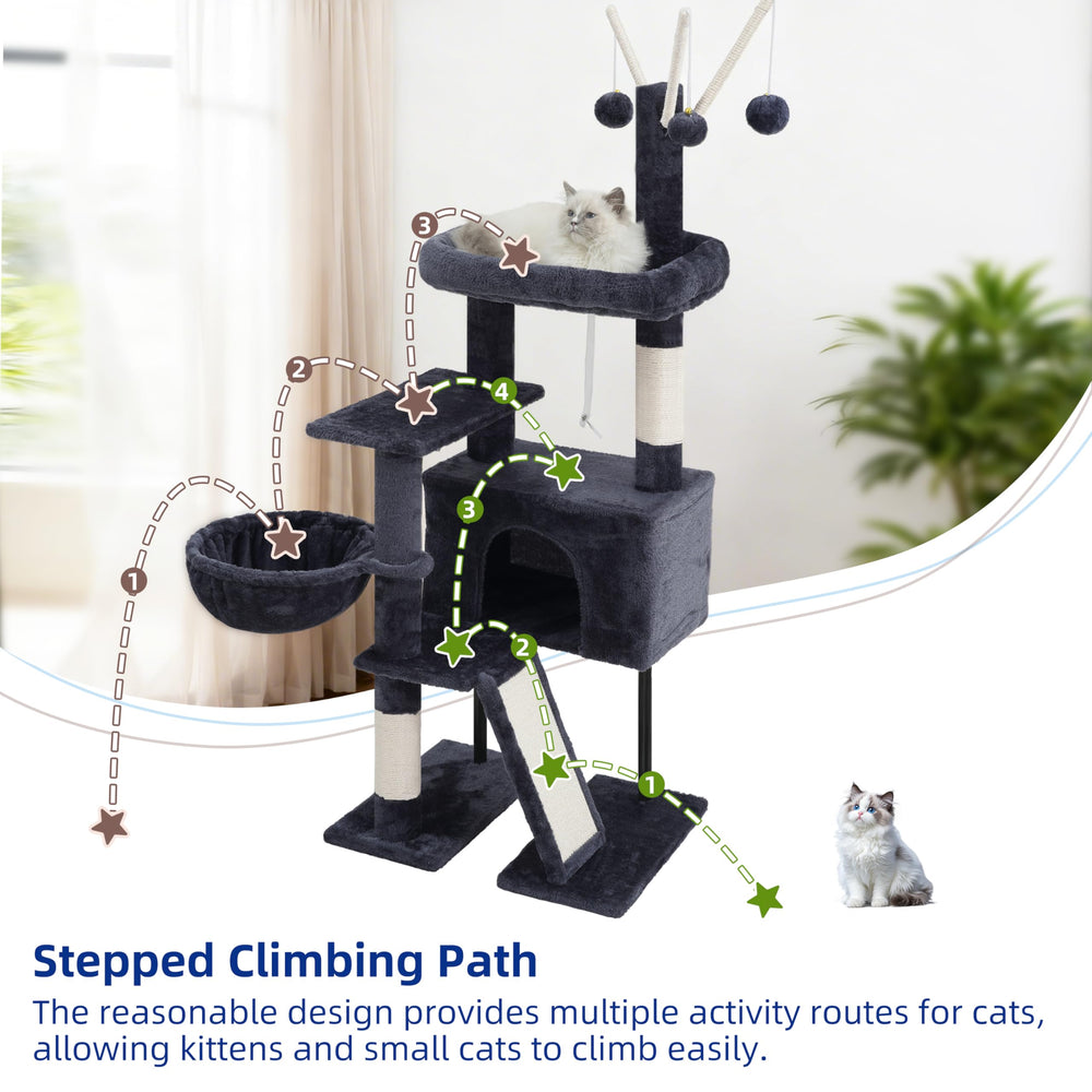 Gitelsnour árbol para gatos peluches en postes para juego