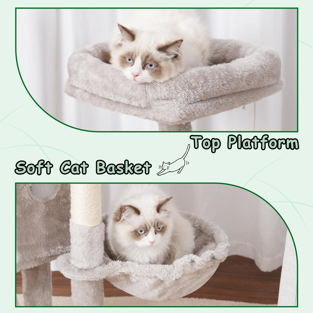 Gitelsnour árbol para gatos barras anti vuelco para mayor estabilidad.