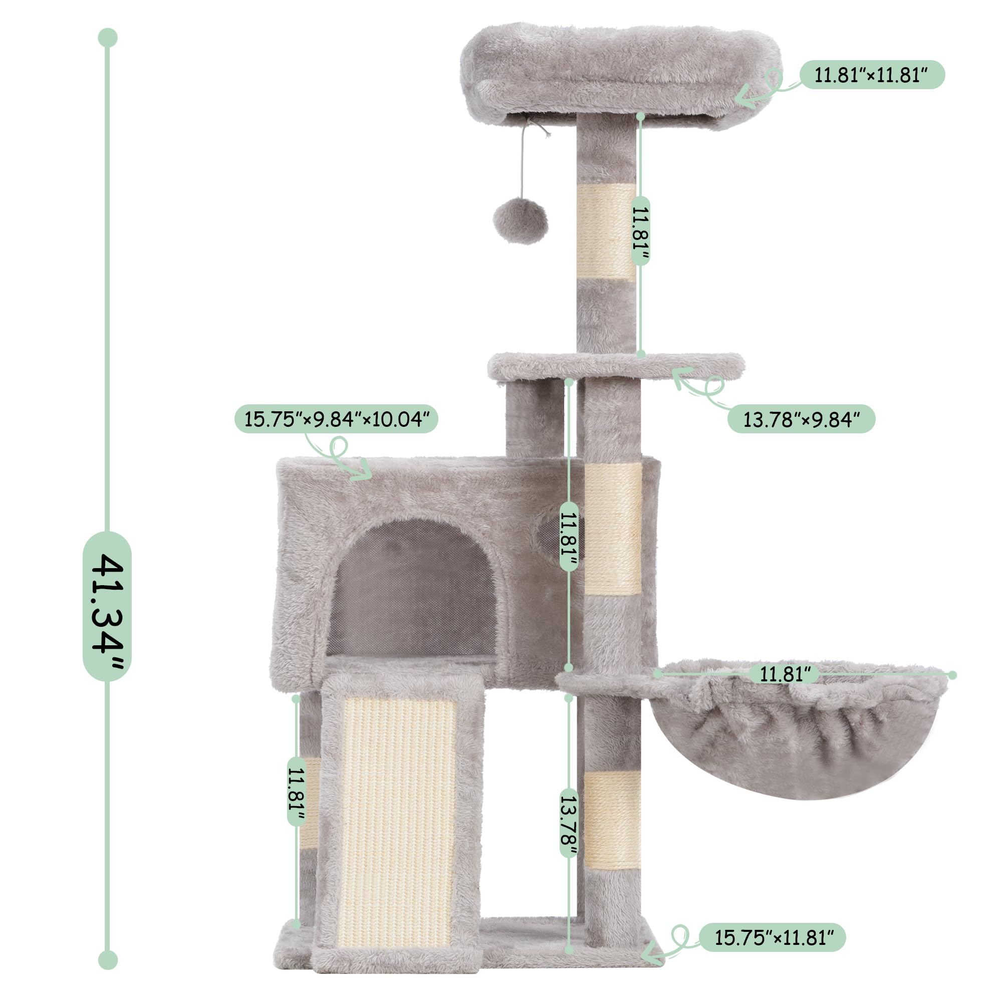 Gitelsnour árbol para gatos plataforma superior para vigilar desde arriba.