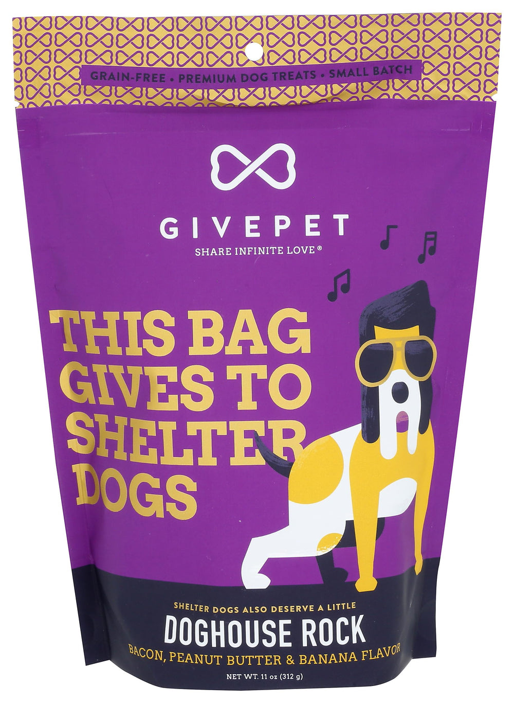 Golosinas Doghouse Rock de GivePet, bolsa de entrenamiento para perros, sabrosas y saludables