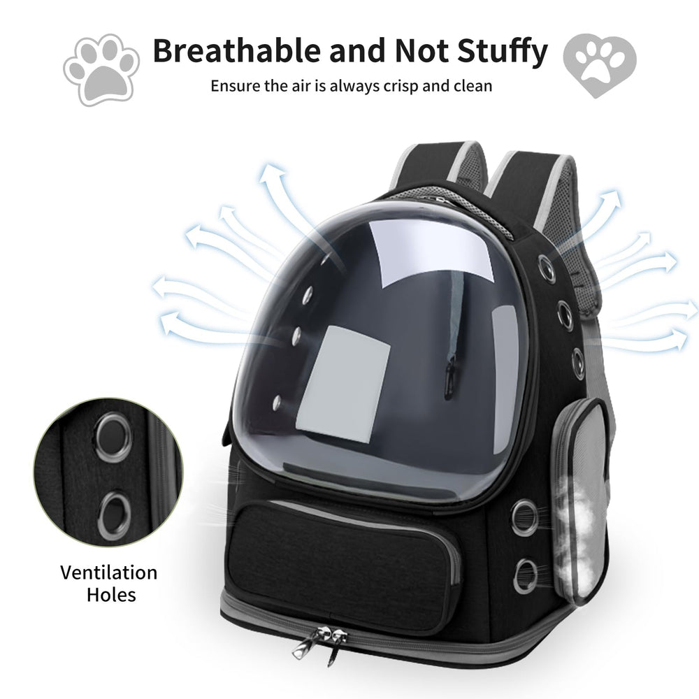 GixDix mochila para gato con malla de ventilación, mantiene flujo de aire y confort