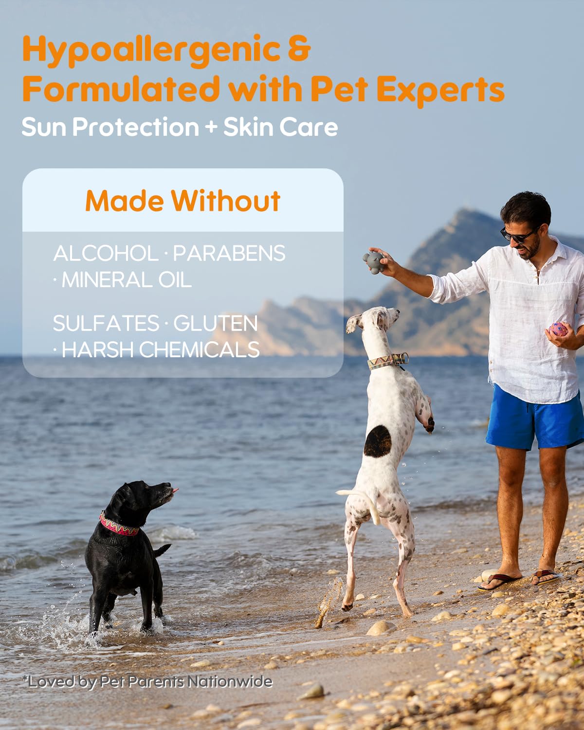 GJYC PET envase 80 ml, protector solar portátil para perros.