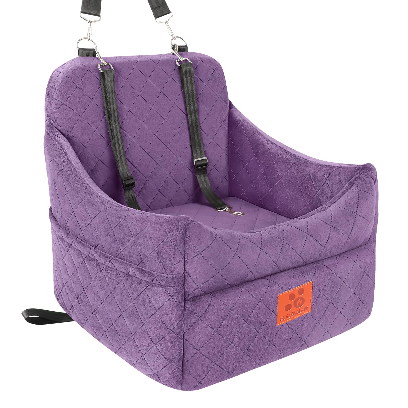 GL GLENSLAVE asiento para perros en coche con cinturon ajustable para seguridad