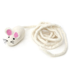 Glaciart One ratón de fieltro para gato interactivo, fomenta juego y ejercicio diario.