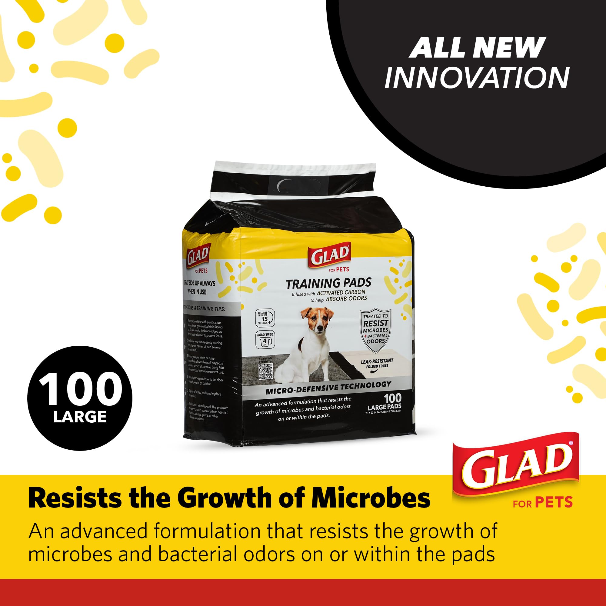 Glad almohadillas entrenamiento con carbono activado para cachorros y olores