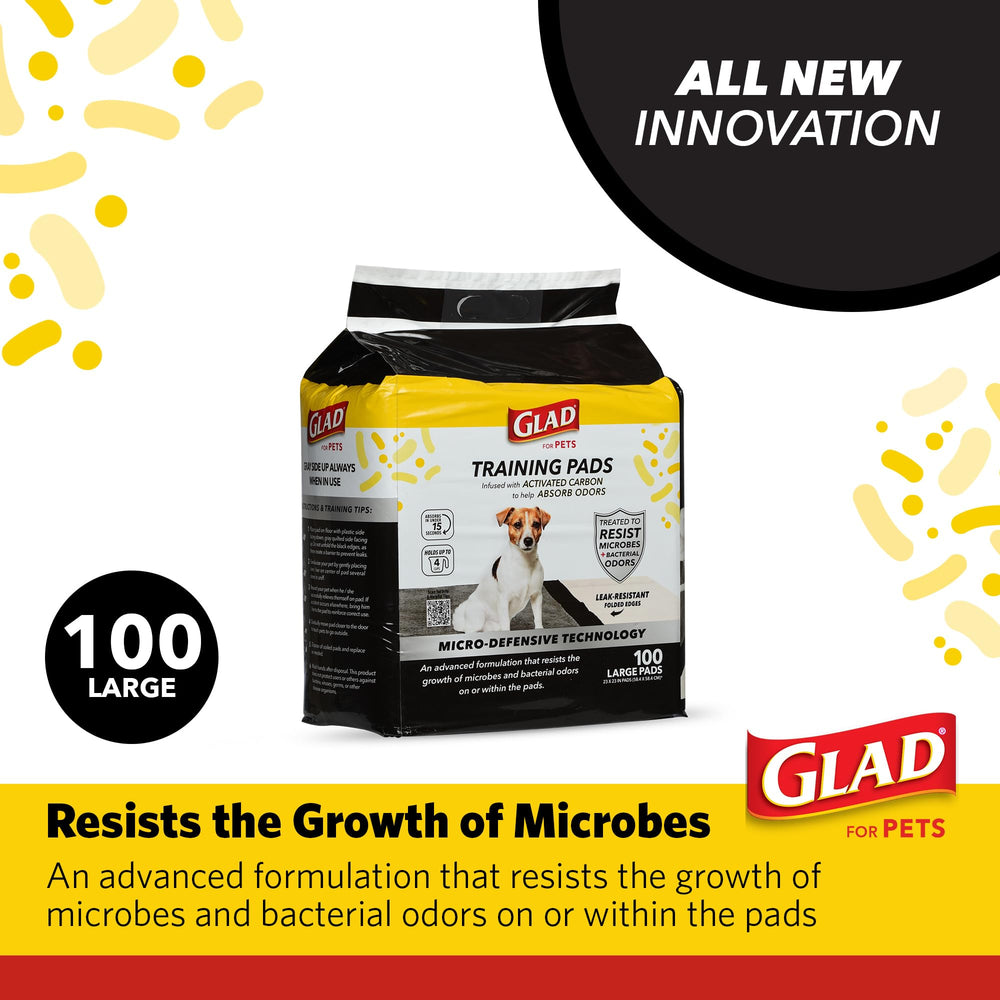 Glad almohadillas entrenamiento con carbono activado para cachorros y olores